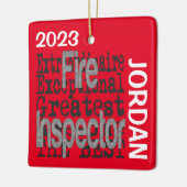 Fire Inspector Extraordinaire CUSTOM Keramisch Ornament (Links)