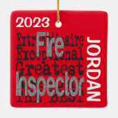 Fire Inspector Extraordinaire CUSTOM Keramisch Ornament (Achterkant)
