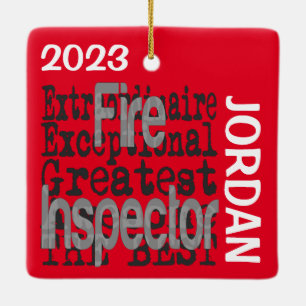 Fire Inspector Extraordinaire CUSTOM Keramisch Ornament