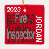 Fire Inspector Extraordinaire CUSTOM Keramisch Ornament (Voorkant)