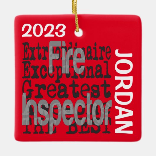 Fire Inspector Extraordinaire CUSTOM Keramisch Ornament (Voorkant)