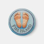 Fire Island barefoot & fancy free Funny fridge Magneet (Voorkant)