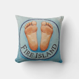 Fire Island blootsvoets & vrij! Grappig gastgesche Kussen