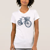 Fire Island fietsmand schets Long Island NY T-shirt (Voorkant)