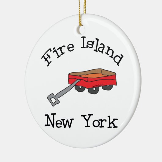 Fire Island Keramisch Ornament (Links)