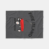 Fire Island Large Version Red Wagon Long Island Ny Fleece Deken (Voorkant (Horizontaal))