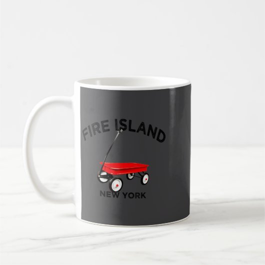 Fire Island Large Version Red Wagon Long Island Ny Koffiemok (Links)