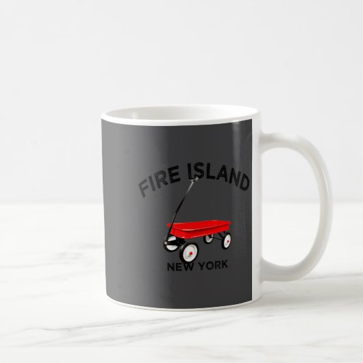 Fire Island Large Version Red Wagon Long Island Ny Koffiemok (Rechts)