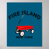 Fire Island Large Version Red Wagon Long Island Ny Poster (Voorkant)