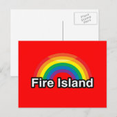 FIRE ISLAND LGBT PRIDE RAINBOW BRIEFKAART (Voorkant / Achterkant)