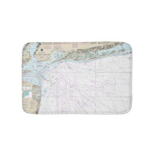 Fire Island licht naar Zee Girt nautische kaart 12 Badmat (Voorkant)