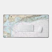 Fire Island licht naar Zee Girt nautische kaart 12 Bureaumat (Keyboard & Muis)