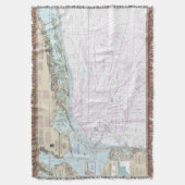 Fire Island licht naar Zee Girt nautische kaart 12 Deken (Voorkant Verticaal)