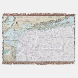 Fire Island licht naar Zee Girt nautische kaart 12 Deken