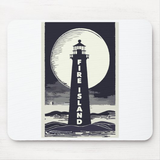 Fire Island Lighthouse New York Maan Muismat (Voorkant)