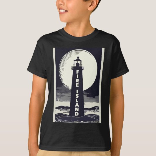 Fire Island Lighthouse New York Maan T-shirt (Voorkant)