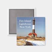 Fire Island Lighthouse, New York Magnet (Voorkant / Achterkant)