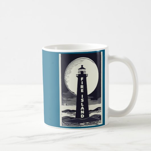 Fire Island Lighthouse New York Moon  Koffiemok (Rechts)