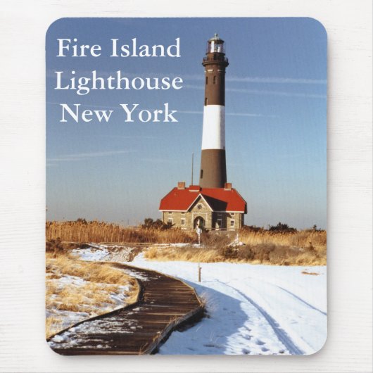Fire Island Lighthouse, New York Mousepad Muismat (Voorkant)