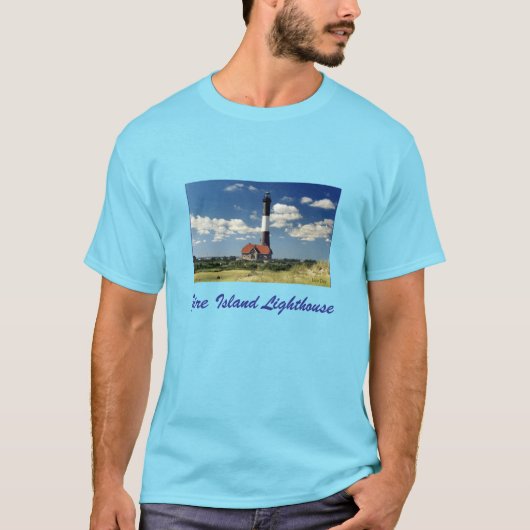 Fire Island Lighthouse T-shirt voor volwassenen (Voorkant)
