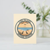 Fire Island National Seashore New York Badge Briefkaart (Staand voorkant)