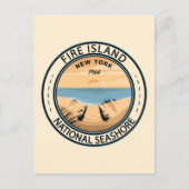 Fire Island National Seashore New York Badge Briefkaart (Voorkant)