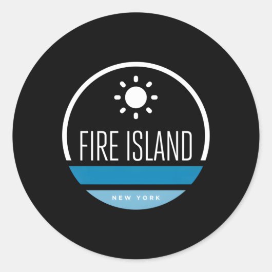 Fire Island, New York Beach Ronde Sticker (Voorkant)