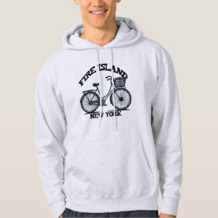 Fire Island New York Blauwe Fiets Vintage Vibes Hoodie