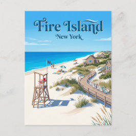 Fire Island New York Briefkaart