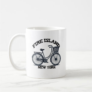 FIRE ISLAND NEW YORK fiets met mand fiets Koffiemok