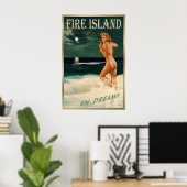 Fire Island New York Marilyn Monroe Strand Reizen Poster (Thuiskantoor)
