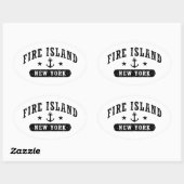 Fire Island New York Ovale Sticker (Vel)