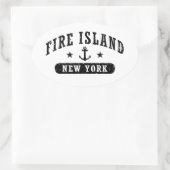 Fire Island New York Ovale Sticker (Tas)