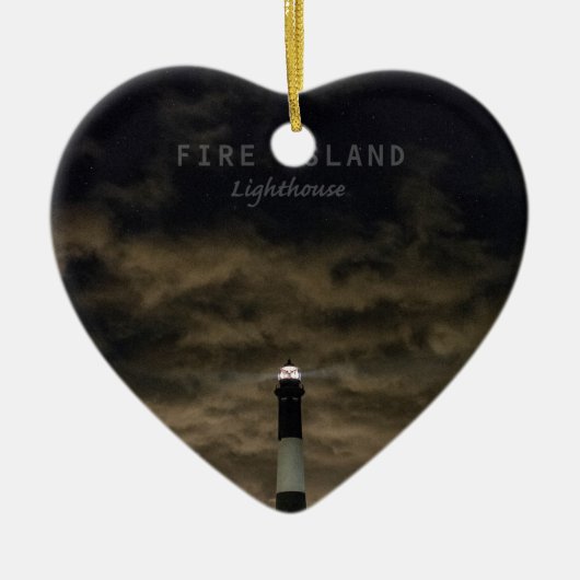 Fire Island NY. Keramisch Ornament (Voorkant)