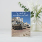 Fire Island NY na orkaan Sandy 2012 Briefkaart (Staand voorkant)