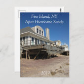 Fire Island NY na orkaan Sandy 2012 Briefkaart (Voorkant / Achterkant)