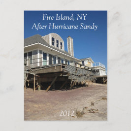 Fire Island NY na orkaan Sandy 2012 Briefkaart