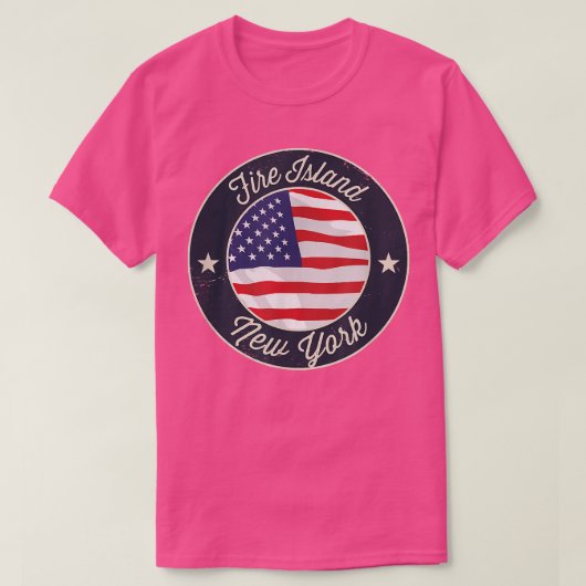 Fire Island - Patriotic New York Souvenir T-Shirt (Design voorkant)
