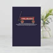 Fire Island retro rode wagen strand zomer vakantie Kaart (Staand voorkant)