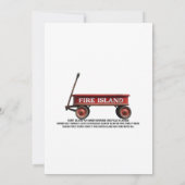 Fire Island retro rode wagen strand zomer vakantie Kaart (Achterkant)