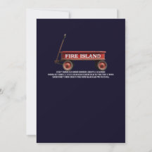 Fire Island retro rode wagen strand zomer vakantie