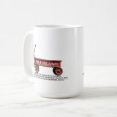 Fire Island retro rode wagon strand zomervakantie Koffiemok (Voorkant links)