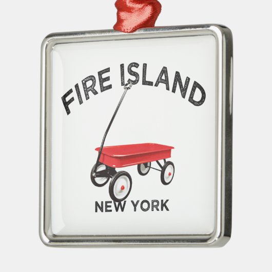Fire Island rode wagen New York zomervakantie LI Metalen Ornament (Links)