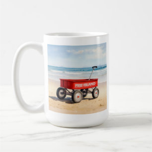 Fire Island rode wagen zandstrand LI New York Koffiemok