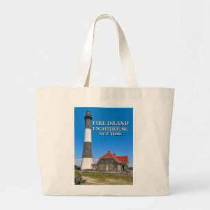 Fire Island Vuurtoren, New York Grote Canvas tas