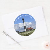 Fire Island Vuurtoren, New York Ronde Stickers (Envelop)