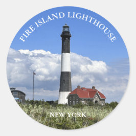 Fire Island Vuurtoren, New York Ronde Stickers
