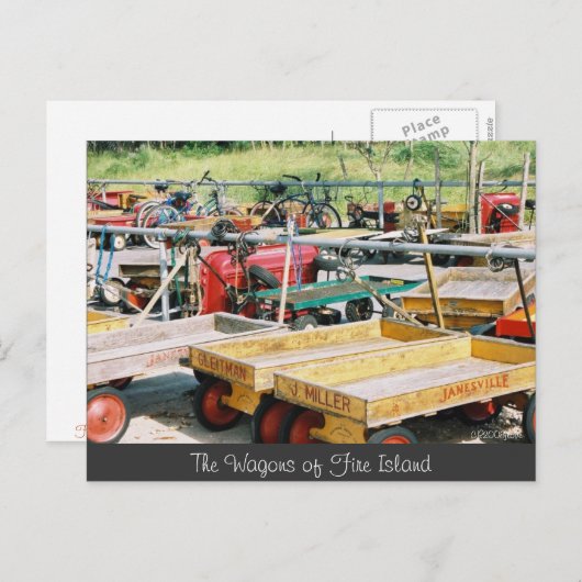 Fire Island Wagon Briefkaart (Voorkant / Achterkant)