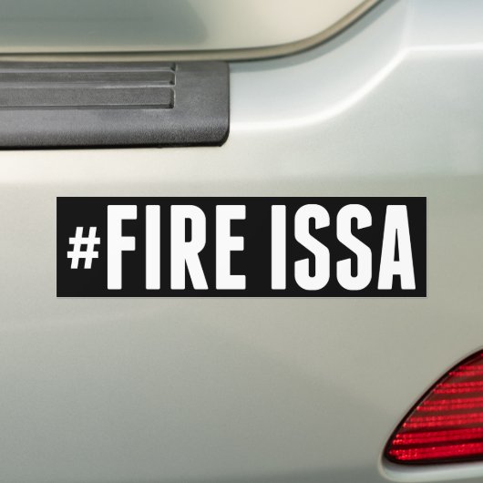 FIRE ISSA HASHTAG BUMPERSTICKER (Op auto)