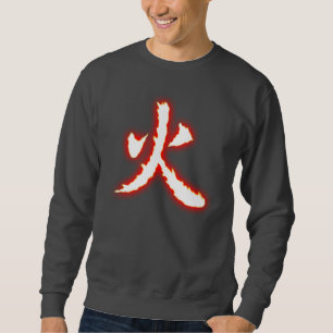 Fire Kanji Mannen Sweatshirt